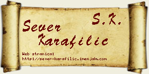 Sever Karafilić vizit kartica